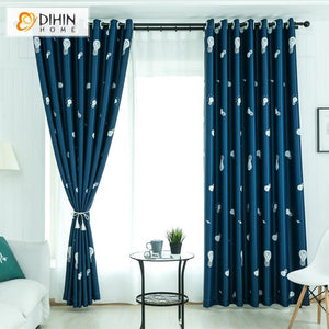 DIHINHOME Home Textile Modern Curtain DIHIN HOME Cartoon Printed High Quality Curtains,Blackout Grommet Window Curtain for Living Room ,52x63-inch,1 Panel