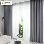 DIHINHOME Home Textile Modern Curtain DIHIN HOME Elegant Grey Printed,Blackout Grommet Window Curtain for Living Room ,52x63-inch,1 Panel