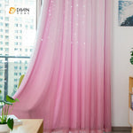 DIHINHOME Home Textile Modern Curtain DIHIN HOME Elegant Pink Printed，Blackout Grommet Window Curtain for Living Room ,52x63-inch,1 Panel