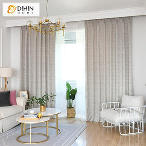 DIHINHOME Home Textile Modern Curtain DIHIN HOME European Fashion Line Sense Curtains，Blackout Grommet Window Curtain for Living Room ,52x63-inch,1 Panel