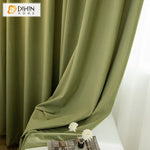 DIHINHOME Home Textile Modern Curtain DIHIN HOME European Green Jacquard,Blackout Grommet Window Curtain for Living Room ,52x63-inch,1 Panel