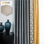 DIHIN HOME European Luxury Customized Curtains,Blackout Grommet Window Curtain for Living Room ,52x63-inch,1 Panel