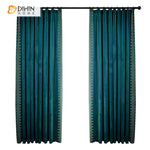 DIHIN HOME European Luxury Velvet Fabric High Quality Curtain ,Blackout Grommet Window Curtain for Living Room ,52x63-inch,1 Panel