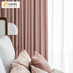 DIHIN HOME European Pink Waves Striped Customized Curtains,Blackout Grommet Window Curtain for Living Room ,52x63-inch,1 Panel