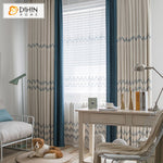 DIHIN HOME European Striped Curtains,Blackout Grommet Window Curtain for Living Room ,52x63-inch,1 Panel