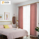 DIHINHOME Home Textile Modern Curtain DIHIN HOME Fashion Pink Twill Jacquard,Blackout Grommet Window Curtain for Living Room ,52x63-inch,1 Panel