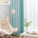 DIHIN HOME Fashion Stripe Spliced Curtains,Blackout Grommet Window Curtain for Living Room ,52x63-inch,1 Panel