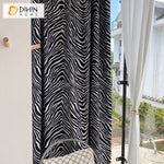 DIHINHOME Home Textile Modern Curtain DIHIN HOME Fashion Zebra Pattern Jacquard,Blackout Grommet Window Curtain for Living Room