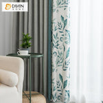 DIHINHOME Home Textile Modern Curtain DIHIN HOME Garden Banana Tree Spliced Curtains，Blackout Grommet Window Curtain for Living Room ,52x63-inch,1 Panel