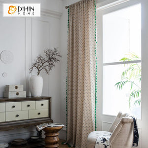 DIHIN HOME Garden Small Flowers Curtains With Lace ,Blackout Grommet Window Curtain for Living Room ,52x63-inch,1 Panel