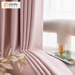 DIHINHOME Home Textile Modern Curtain DIHIN HOME High Precision Pink Embossing,Blackout Grommet Window Curtain for Living Room ,52x63-inch,1 Panel