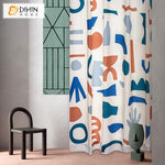 DIHIN HOME High Quality Geometric Pattern Printed Curtains,Blackout Grommet Window Curtain for Living Room ,52x63-inch,1 Panel