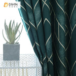 DIHIN HOME High Quality Modern Geometric Strips Printed Curtains,Blackout Grommet Window Curtain for Living Room ,52x63-inch,1 Panel