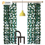 DIHIN HOME High Quality Pastoral Plants Printed Curtains,Blackout Grommet Window Curtain for Living Room ,52x63-inch,1 Panel