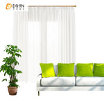 DIHINHOME Home Textile Modern Curtain DIHIN HOME High Quality White Color Curtains,Blackout Grommet Window Curtain for Living Room ,52x63-inch,1 Panel