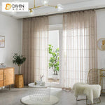 DIHINHOME Home Textile Modern Curtain DIHIN HOME Light Brown Printed,Blackout Grommet Window Curtain for Living Room ,52x63-inch,1 Panel