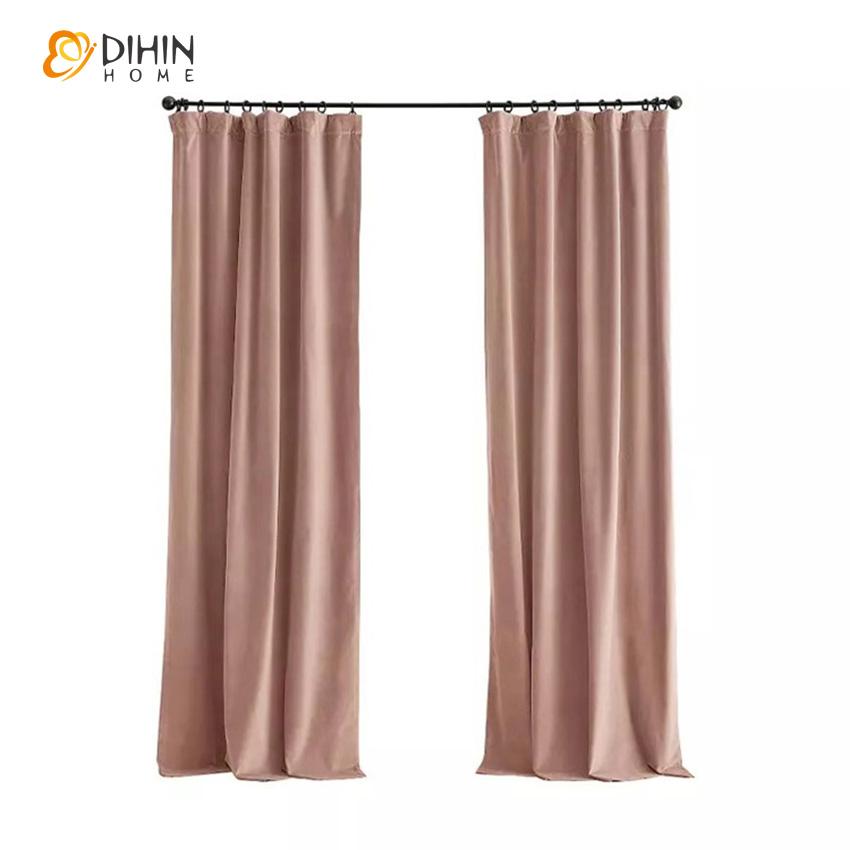 DIHIN HOME Luxury High Quality Soft Curtains,Velvet Fabric ,Blackout Grommet Window Curtain for Living Room ,52x63-inch,1 Panel