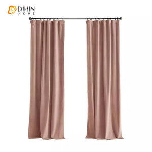 DIHIN HOME Luxury High Quality Soft Curtains,Velvet Fabric ,Blackout Grommet Window Curtain for Living Room ,52x63-inch,1 Panel