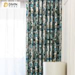 DIHIN HOME Modern Abstract Painting Printed,Blackout Grommet Window Curtain for Living Room ,52x63-inch,1 Panel