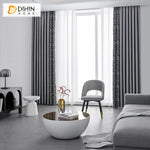 DIHINHOME Home Textile Modern Curtain DIHIN HOME Modern Black and White Zebra Texture Jacquard,Blackout Grommet Window Curtain for Living Room ,52x63-inch,1 Panel