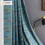 DIHINHOME Home Textile Modern Curtain DIHIN HOME Modern Blue Color Abstract Pattern Curtains,Blackout Grommet Window Curtain for Living Room ,52x63-inch,1 Panel