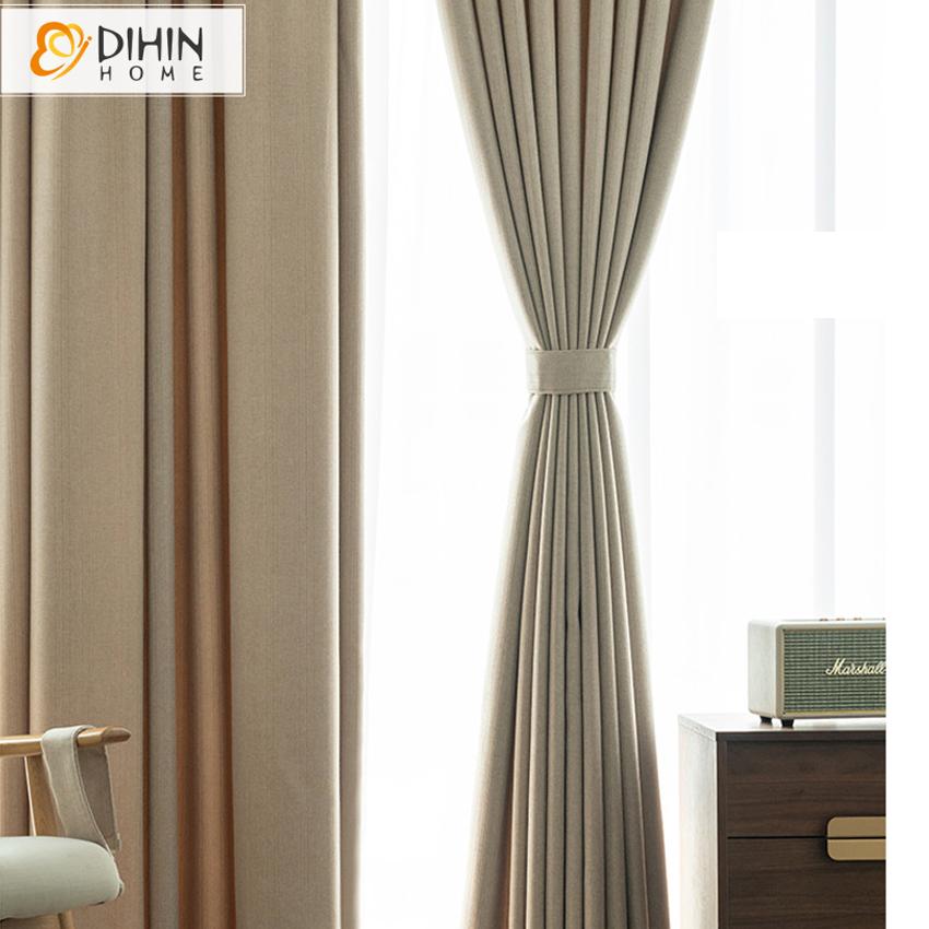 DIHIN HOME Modern Camel Color High Quality Curtains,Blackout Grommet Window Curtain for Living Room ,52x63-inch,1 Panel