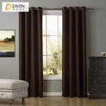 DIHIN HOME Modern Coffee Color Blackout Curtains ,Blackout Grommet Window Curtain for Living Room ,52x63-inch,1 Panel