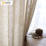 DIHINHOME Home Textile Modern Curtain DIHIN HOME Modern Cotton Linen Fabric,Blackout Grommet Window Curtain for Living Room ,52x63-inch,1 Panel