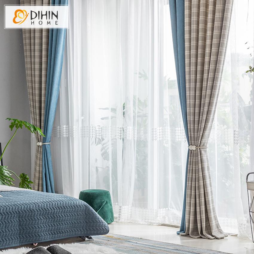 Modern Curtain Blackout Grommet Window Curtain for Living Room ...