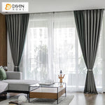 DIHIN HOME Modern Customized Houndstooth Jacquard,Blackout Grommet Window Curtain for Living Room ,52x63-inch,1 Panel