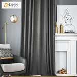 DIHIN HOME Modern Dark Grey Waves Patten Jacquard,Blackout Grommet Window Curtain for Living Room ,52x63-inch,1 Panel