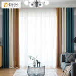 DIHIN HOME Modern Fashion 3 Colors Fabric Customized Curtains,Blackout Grommet Window Curtain for Living Room ,52x63-inch,1 Panel