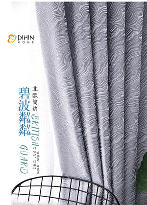 DIHINHOME Home Textile Modern Curtain DIHIN HOME Modern Fashion Abstract Striped,Blackout Grommet Window Curtain for Living Room,1 Panel