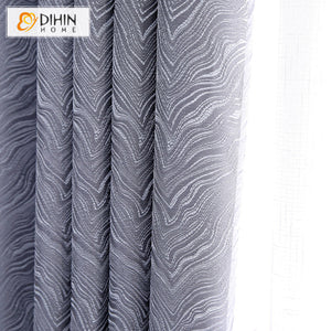 DIHINHOME Home Textile Modern Curtain DIHIN HOME Modern Fashion Abstract Striped,Blackout Grommet Window Curtain for Living Room,1 Panel