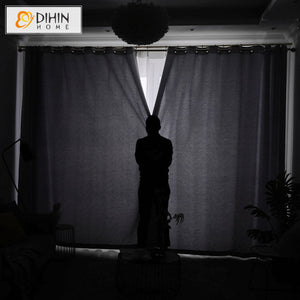 DIHINHOME Home Textile Modern Curtain DIHIN HOME Modern Fashion Abstract Striped,Blackout Grommet Window Curtain for Living Room,1 Panel