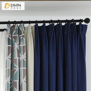 DIHIN HOME Modern Fashion Geometric Triangle Printed,Blackout Curtains Grommet Window Curtain for Living Room ,52x63-inch,1 Panel