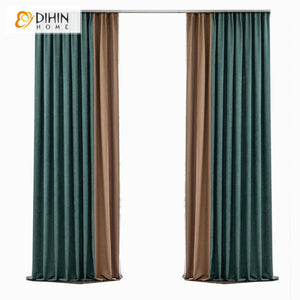 DIHIN HOME Modern Fashion Houndstooth Jacquard,Blackout Grommet Window Curtain for Living Room ,52x63-inch,1 Panel
