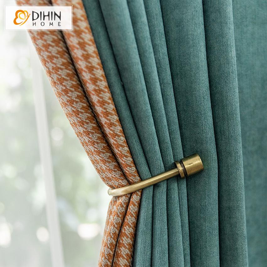 Modern Curtain Blackout Grommet Window Curtain for Living Room – DIHINHOME  Home Textile