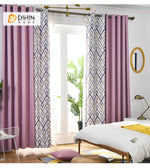 DIHINHOME Home Textile Modern Curtain DIHIN HOME Modern Geometric,Blackout Grommet Window Curtain for Living Room ,52x63-inch,1 Panel