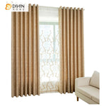 DIHIN HOME Modern Geometric Embroidered Curtains,Blackout Grommet Window Curtain for Living Room ,52x63-inch,1 Panel