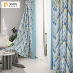 DIHIN HOME Modern Geometric Printed Spliced Curtains，Blackout Grommet Window Curtain for Living Room ,52x63-inch,1 Panel