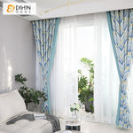 DIHIN HOME Modern Geometric Printed Spliced Curtains，Blackout Grommet Window Curtain for Living Room ,52x63-inch,1 Panel