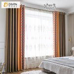 DIHIN HOME Modern GeometricSpliced,Blackout Grommet Window Curtain for Living Room ,52x63-inch,1 Panel