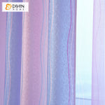 DIHINHOME Home Textile Modern Curtain DIHIN HOME Modern Gradient Stripes Printed,Half Blackout Grommet Window Curtain for Living Room ,52x63-inch,1 Panel