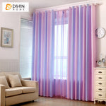 DIHINHOME Home Textile Modern Curtain DIHIN HOME Modern Gradient Stripes Printed,Half Blackout Grommet Window Curtain for Living Room ,52x63-inch,1 Panel