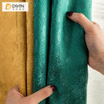 DIHIN HOME Modern Green and Yellow Blackout Curtain With Nice Lace ,Blackout Curtains Grommet Window Curtain for Living Room ,52x84-inch,1 Panel