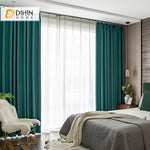 DIHIN HOME Modern Green Color High Quality Curtains,Blackout Grommet Window Curtain for Living Room ,52x63-inch,1 Panel