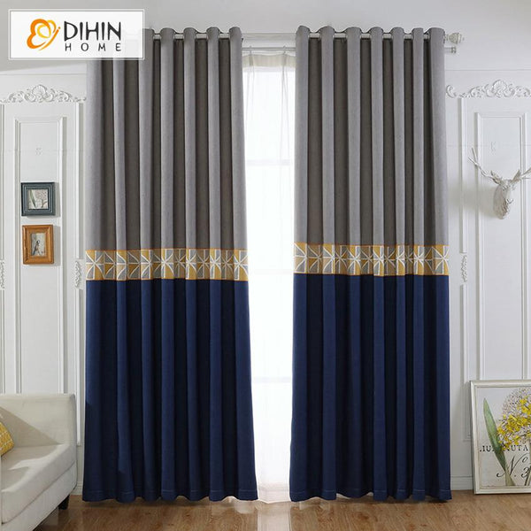 Plain Polyster Modern Gray Blackout Curtain, For Living Room at Rs  3000/piece in Mumbai