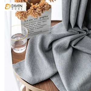 DIHIN HOME Modern Grey Color High Quality Curtains,Blackout Grommet Window Curtain for Living Room ,52x63-inch,1 Panel