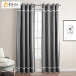 DIHIN HOME Modern Grey Striped Curtains,Blackout Grommet Window Curtain for Living Room ,52x63-inch,1 Panel